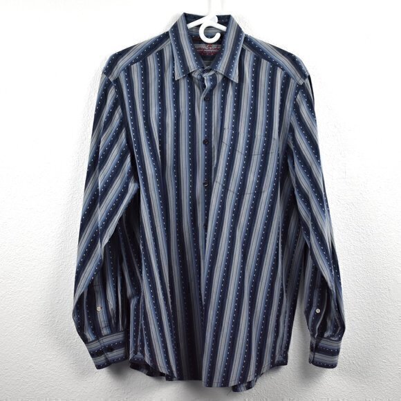 Tommy Bahama Denim Button-Down Shirt Size Large Color Blue Gently Used Condition - Picture 2 of 5